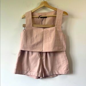 O.P.T Crop  Top and Shorts Set